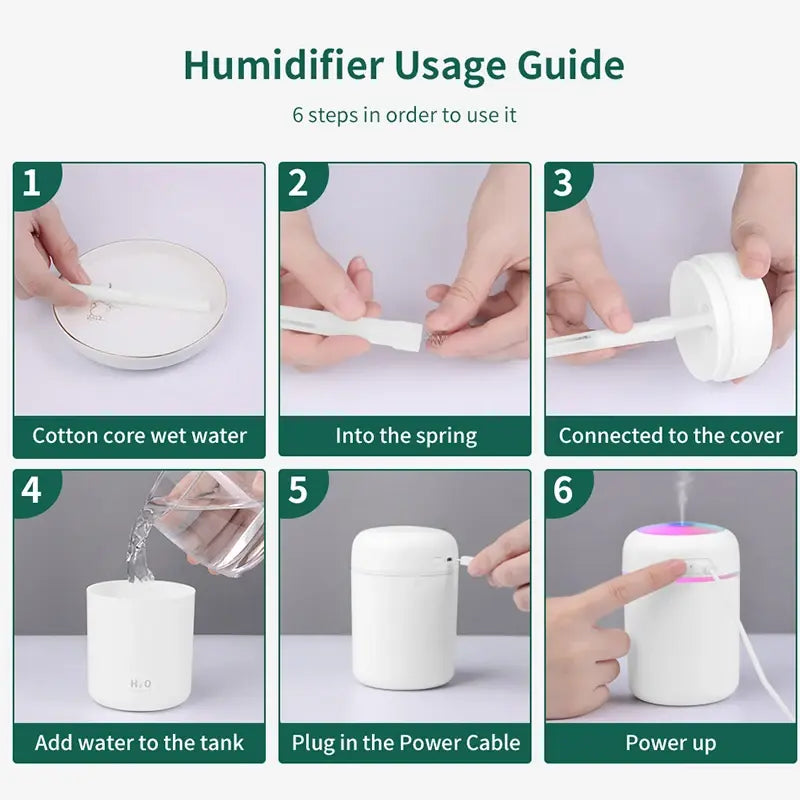 Mini Air Humidifier &amp; Aroma Diffuser